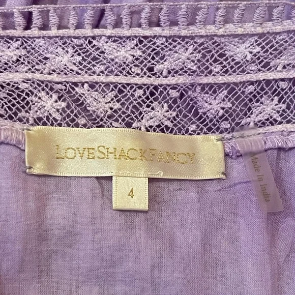 LoveShackFancy Ryan Maxi Dress In Lavender Size 4 - Picture 9 of 13